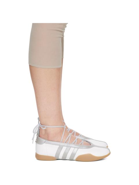 adidas Originals White & Gray Taekwondo Mei Ballerina Flats