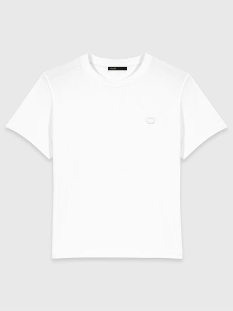 maje T-shirt with small embroidered logo