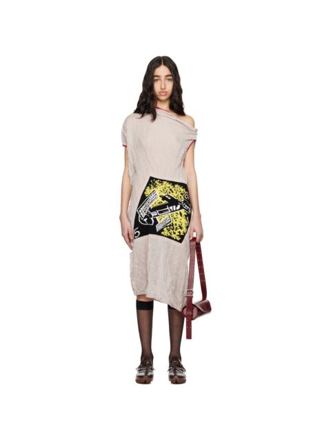 Kiko Kostadinov Gray Satellite Knit Midi Dress
