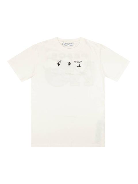 Off-White Worldwide Peace Slim Tee 'White'