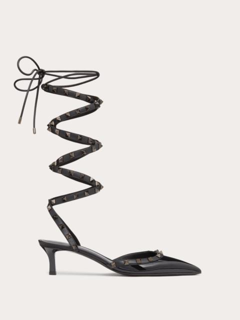 ROCKSTUD PATENT LEATHER PUMP WITH MATCHING STUDS 50MM