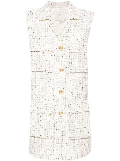 ANINE BING single-breasted tweed gilet