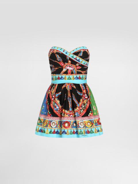 Dolce & Gabbana Carretto-print poplin dress