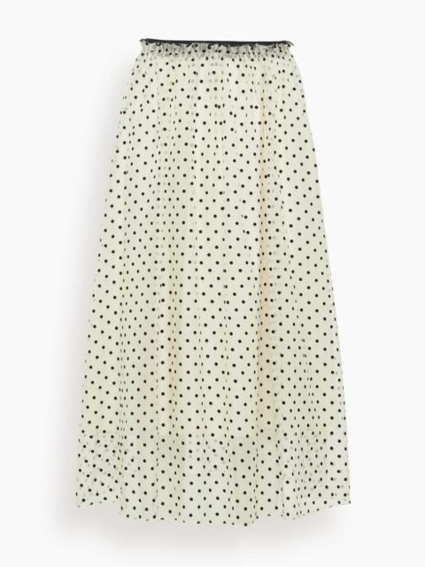 TANYA TAYLOR Ainsley Skirt in Cream/Black Multi