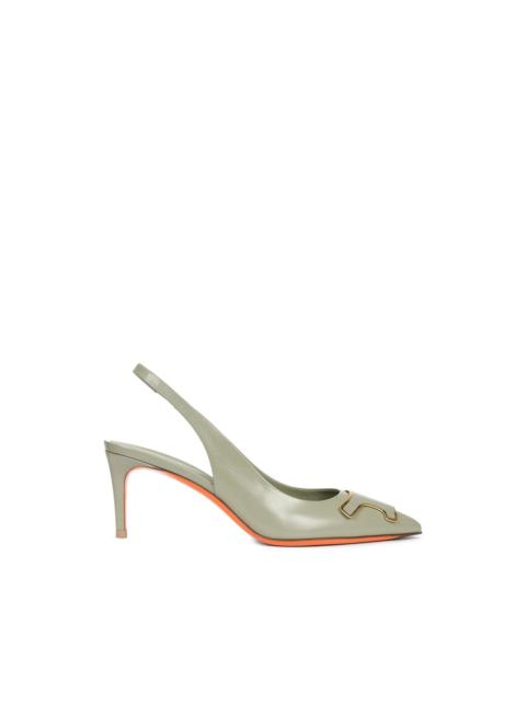 Santoni detail slingback pumps