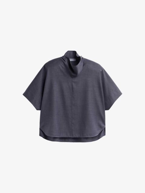 The Frankie Shop Telluride Draped Top - Dark Grey