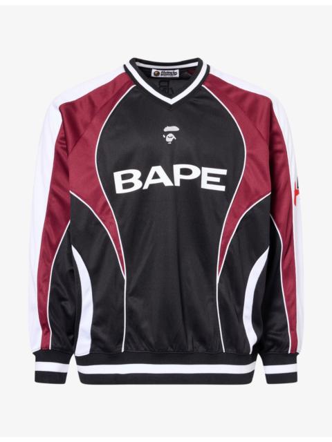 A BATHING APE® Bape Soccer Logo Warm Up Long-Sleeve Mesh T-Shirt