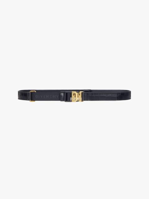 Givenchy 4G BUCKLE BELT IN CROCODILE EFFECT LEATHER