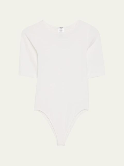 Wolford Bahamas Short-Sleeve Crewneck Bodysuit