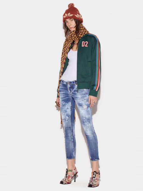 DSQUARED2 LIGHT CLOUDY WASH JENNIFER CROPPED JEANS