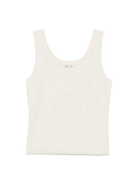 RECTO knitted scoop-neck top