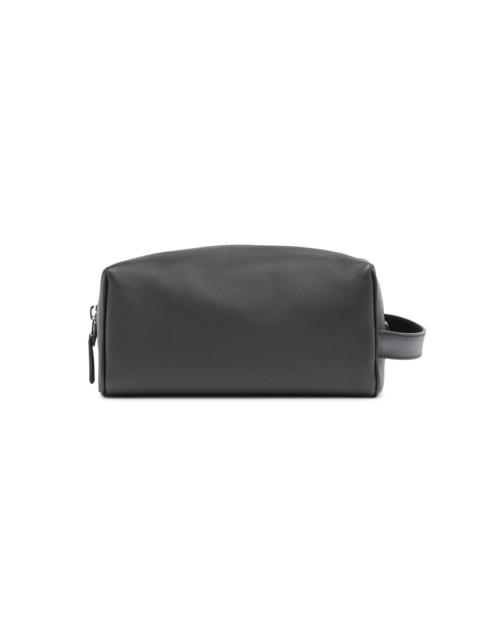 Santoni Black leather pouch