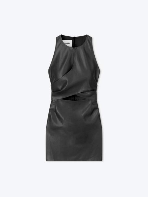 MARINKE - OKOBOR™ alt-leather dress - Black