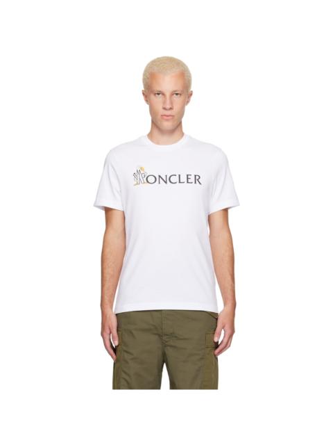 Moncler White Logo Cotton T-shirt
