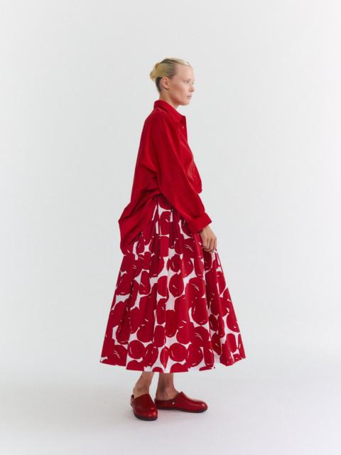 CASEY/CASEY DOUBLE RIDEAUX SKIRT - COT POP PRINT - RED PRINT