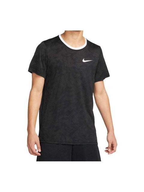 Nike Nike Solid Men Round Neck T-Shirt 'Black' DM6477-010