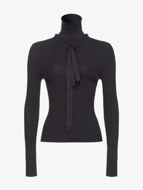 PINKO REIMAGINE SILK-BLEND TURTLENECK SWEATER BY PATRICK MCDOWELL