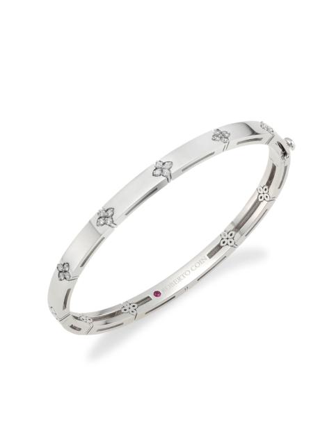 ROBERTO COIN Women's Love In Verona 18K White Gold & 0.15 TCW Diamond Bangle Bracelet - White Gold