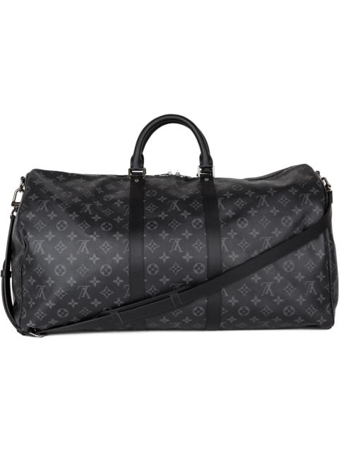 Louis Vuitton Louis Vuitton Keepall Bandouliere Monogram Eclipse (Without Accessories ) 55 Black/Grey