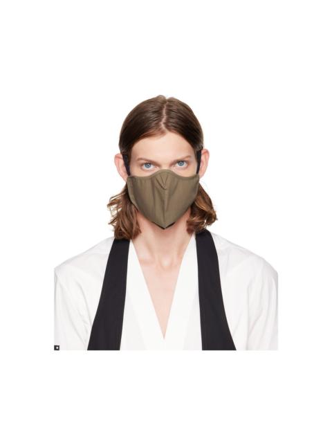 Rick Owens Taupe Embroidered Face Mask