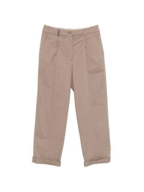 PESERICO cuffed pleated trousers