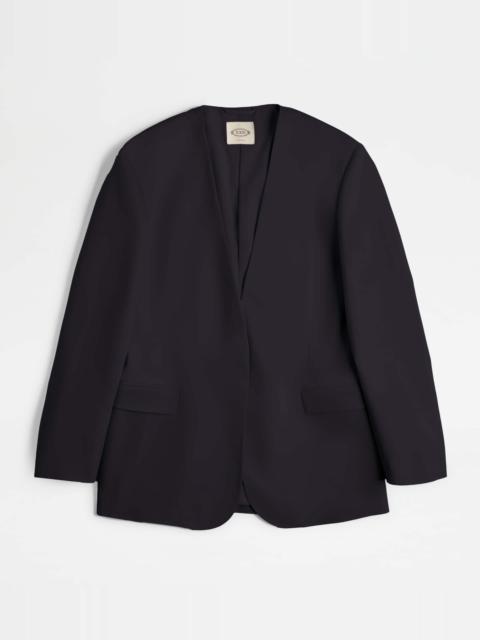 Tod's BLAZER IN WOOL - BLACK