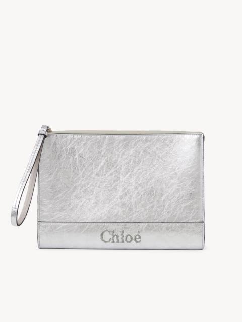 Chloé CHLOÉ SENSE ZIPPERED POUCH