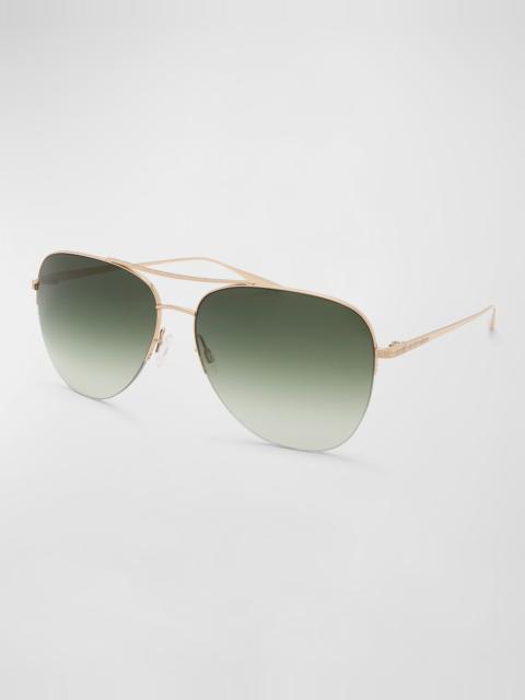 BARTON PERREIRA Chevalier Titanium Aviator Sunglasses