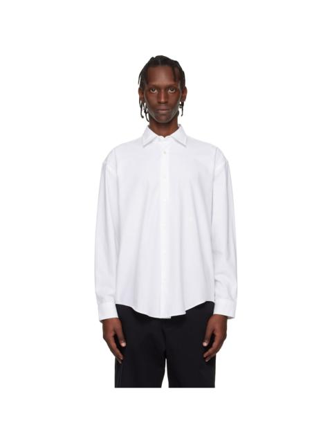 BOSS White Embroidered-Logo Shirt