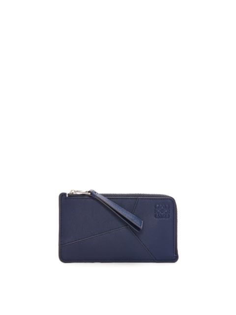 Puzzle long coin cardholder in classic calfskin