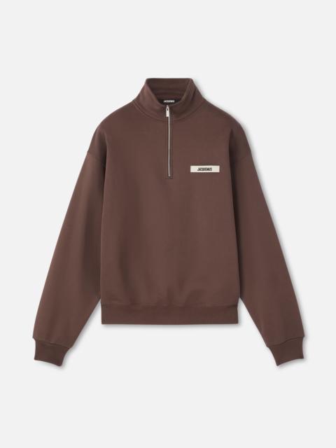 JACQUEMUS The Gros Grain zipped-rollneck sweatshirt