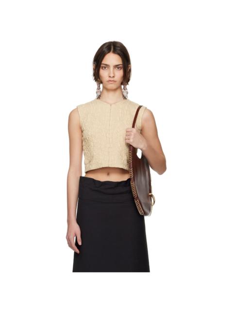 TORY BURCH Beige Wool Silk Top