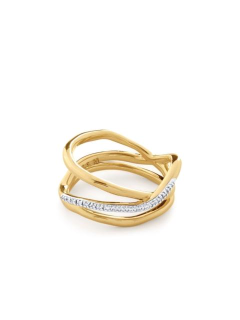 MONICA VINADER Riva Diamond Pre-Stacked ring