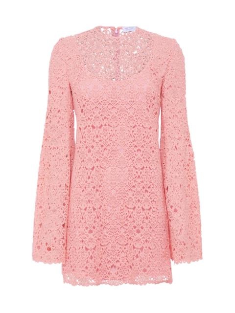 GABRIELA HEARST Archie Mini Dress with Lining in Rosa Cashmere Lace