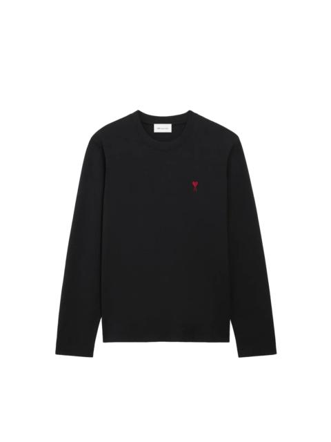 AMI Paris AMI DE COEUR ORGANIC-COTTON LONG-SLEEVE T-SHIRT