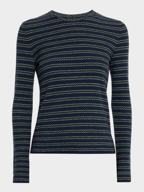 Theory Stripe Long-Sleeve Top