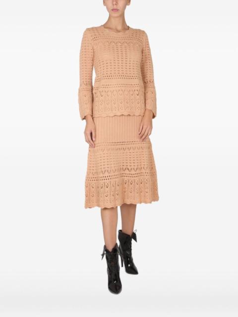 Moschino crochet-knit sweater