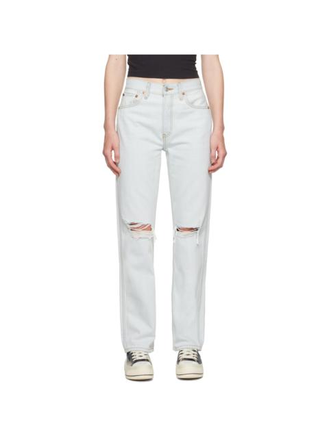Blue High Rise Loose Jeans