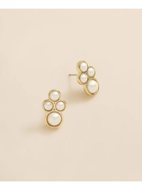Brooks Brothers Faux-Pearl Gold-Plated Cluster Earrings