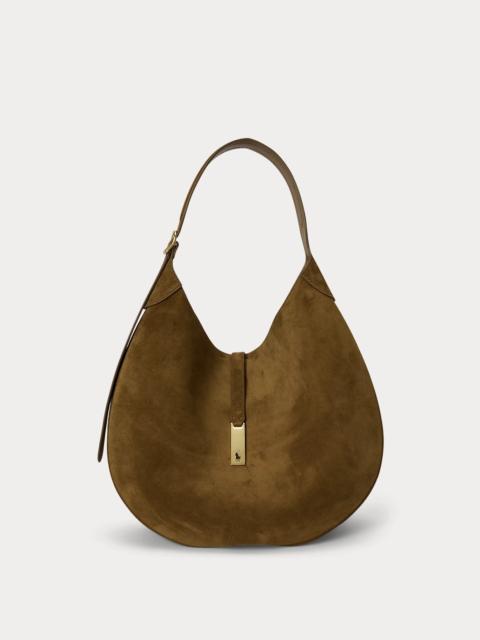 Polo Ralph Lauren Polo ID Suede Large Shoulder Bag