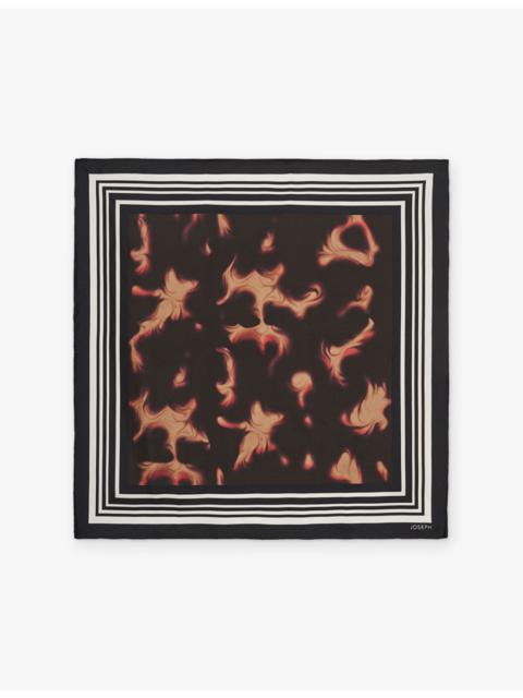 JOSEPH Danica Graphic-Print Small Silk Scarf
