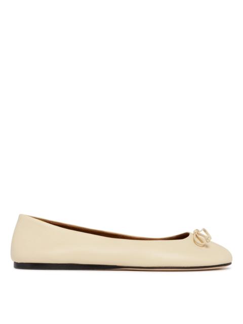 armarium Beige Nila Leather Ballerinas