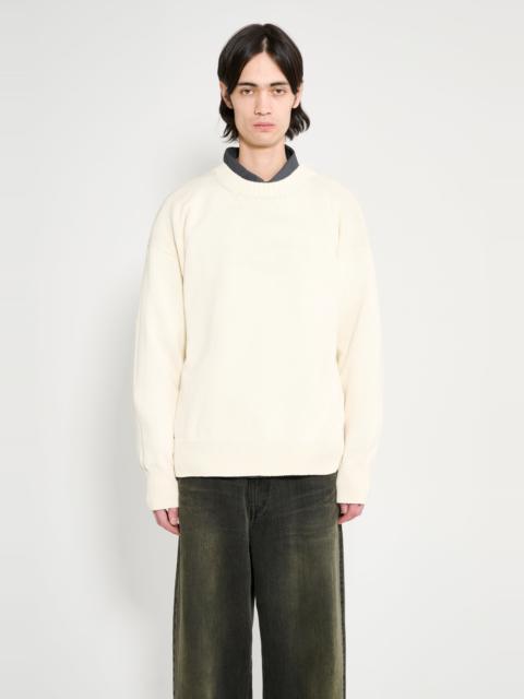 MARGARET HOWELL MHL CROSS OVER CREW DRY COTTON ECRU