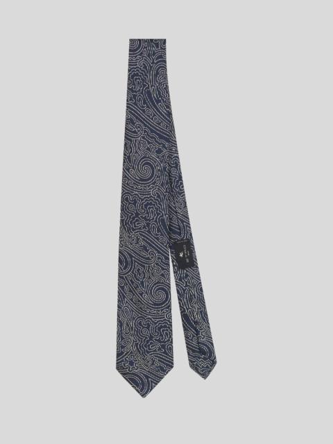 SILK TIE WITH GRAPHIC PAISLEY DESIGNS