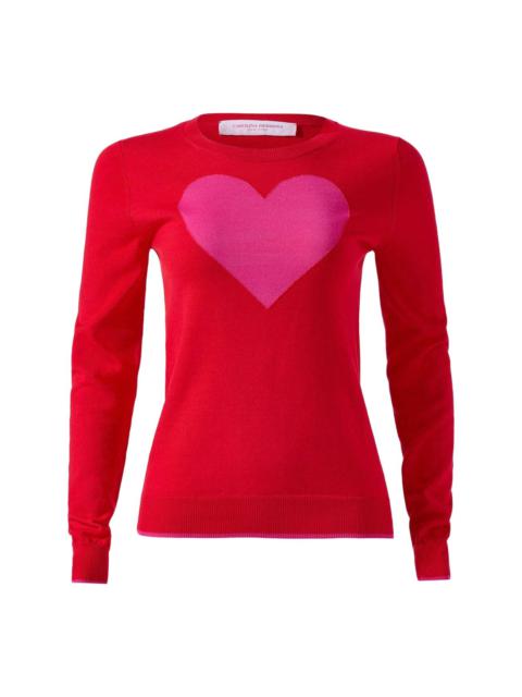 CAROLINA HERRERA heart-print knitted top