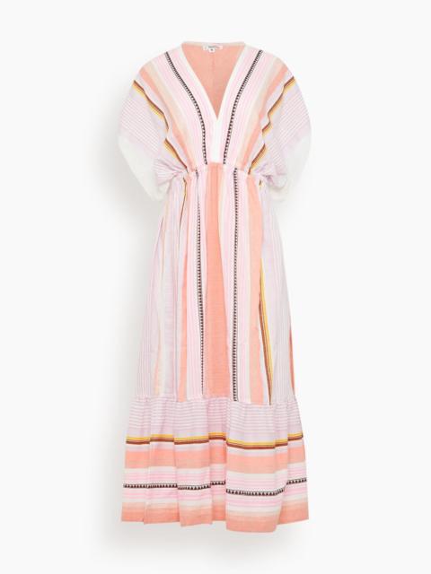 lemlem Leila Plunge Dress in Kiremiti Pink