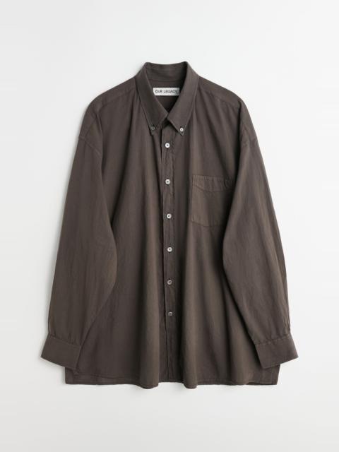 Our Legacy Borrowed BD Shirt Faded Brown Cotton Voile