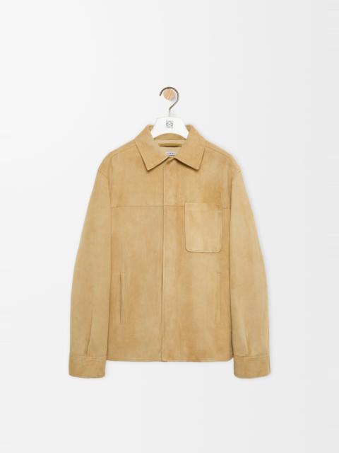Loewe Overshirt in suede lambskin