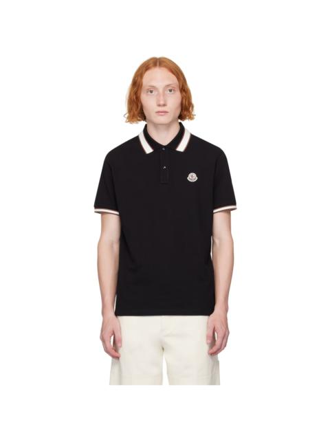 Moncler Black Two-Button Polo