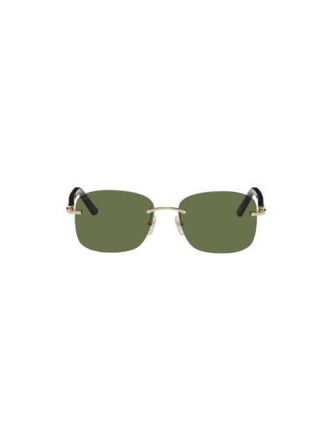 Gold & Tortoiseshell Square Sunglasses